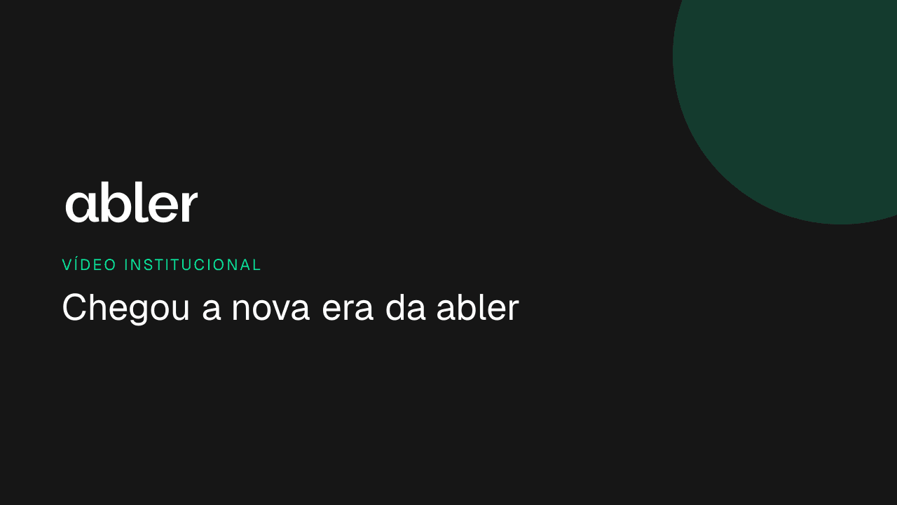 Capa do vídeo institucional da abler no YouTube